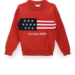 U.S. Polo Assn. Kids Boys Printed Pure Cotton Pullover Sweater-picture-15