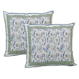 UNIQCHOICE Blue & White Printed Cotton 180 TC King Bedsheet with 2 Pillow Covers image 4