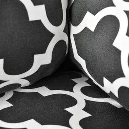 HOUSE OF QUIRK Black & White Printed Fitted 1 Seater Sofa Cover With Arms image 5