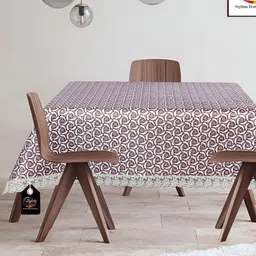 Stylista Grey Geometric Printed Waterproof 2-Seater Table Cover image 5