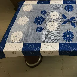 BIGGER FISH Blue Cotton 4-Seater Table Cover image 2