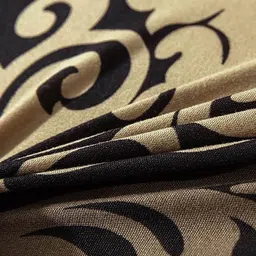 HOUSE OF QUIRK Black & Cream-Coloured Printed Fitted 1 Seater Sofa Cover With Arms image 2