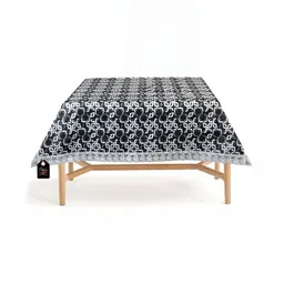 Stylista Grey & Black Geometric Printed Waterproof 2-Seater Table Cover image 4