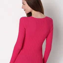 Vero Moda Self Design Ribbed Pullover image 4