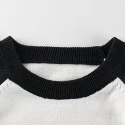 StyleCast Boys White Colourblocked Ribbed Cotton Pullover image 5