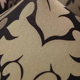 HOUSE OF QUIRK Black & Cream-Coloured Printed Fitted 1 Seater Sofa Cover With Arms image 5