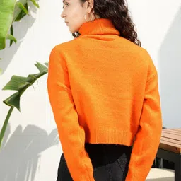 STREET 9 Women Orange Crop Pullover image 2