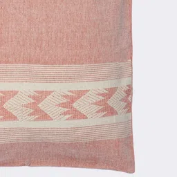 ArtEastri Pink & White Geometric Printed Cotton Square Cushion Cover image 4