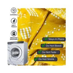 THROWPILLOW Mustard & White Printed Polyester 1 Piece Sofa Cover image 4