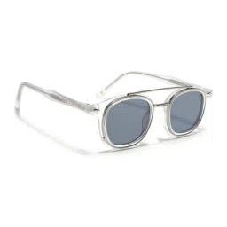 Voyage Wayfarer Sunglasses for Men & Women (Grey Lens|Silver & Matt Grey Frame)-picture-14