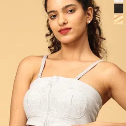 The Mom Store Pack of 3 Full Coverage Non Padded Cotton Maternity Bra-All Day Comfort-picture-39