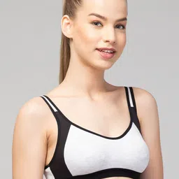 Apraa & Parma Colourblocked Full Coverage Non Padded Organic Super Support Sports Bra image 5