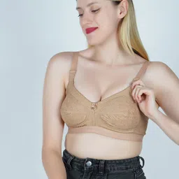 SHYAM SONS FLAIR Women Self Design Full Coverage Non Padded Bra image 4