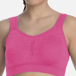 FIMS Pack Of 2 Seamless Non-Wired Non-Padded High-Support Dry-Fit Work-Out Bra image 4