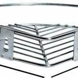 unify Stainless Steel Multipurpose Storage Organizer, Corner Stand for Kitchen and Bathroom, Shelf Rack, Bathroom Shelf Wall Mounted, Chrome Finish, Size: 23 x 23 x 5 cm (Set of 1) Steel Wall Shelf image 3