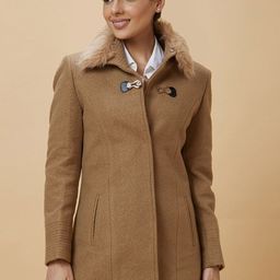 Globus Tan Single-Breasted Spread-Collar Overcoat-picture-20