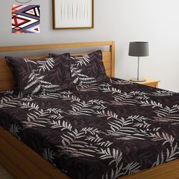 Arrabi Pack Of 2 Printed 300 TC King 2 Bedsheets with 4 Pillow Covers-picture-7