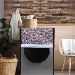 DREAM CARE Purple & White Printed Waterproof Front Load Washing Machine Cover-picture-14