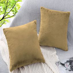 LUXEHOME INTERNATIONAL Gold-Toned 2 Pieces Square Cushion Covers-picture-10