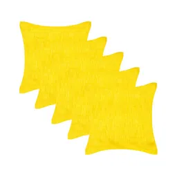 Home Heart Yellow 5 Pieces Square Cushion Covers image 1