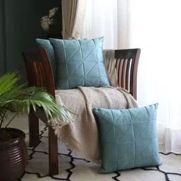 ANS Blue 3 Pieces Square Cushion Covers-image-36