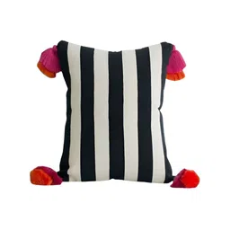THROWPILLOW Black & White Embellished Square Cushion Cover-picture-10