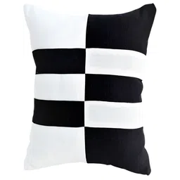 THROWPILLOW Black & White Square Colourblocked Cushion Cover-picture-32