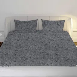 MAYFAIR HOMES LONDON Grey 210 TC King Bedsheet with 2 Pillow Covers image 4