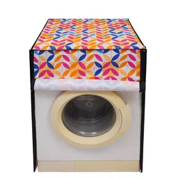 DREAM CARE White & Orange Coloured Printed Machine Covers image 4