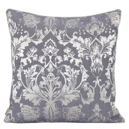 Home Blue & Silver-Toned Printed Self Design Square Cushion Covers image 2