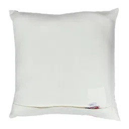 ZEBA White & Red Quirky Printed Square Cushion Cover image 2