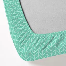 RD TREND Green 210 TC Single Bedsheet with 1 Pillow Covers image 5