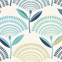 CHHAVI INDIA White & Blue Floral Ultra Soft 210 TC King Bedsheet with 2 Pillow Covers image 3