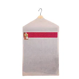 atorakushon Set Of 18 Off-White & Red Cotton Hanging Saree Covers image 5