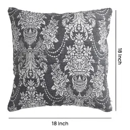 ROMEE Grey & White Set of 2 Ethnic Motifs Square Cushion Covers image 3