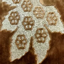 Good Vibes Brown & Silver-Toned 3 Pieces Ethnic Motifs Velvet Square Cushion Covers image 3