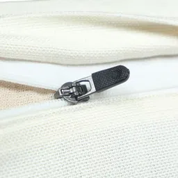 ZEBA White & Red Quirky Printed Square Cushion Cover image 3