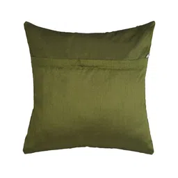 Alina decor Green & Black Set of 2 Embroidered Square Cushion Covers image 3