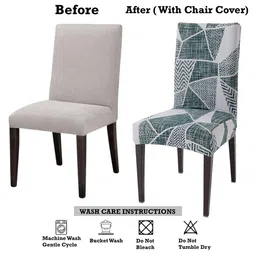 HOKIPO 6 Pieces Stretchable Elastic Table Chair Covers image 2