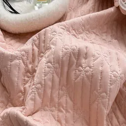 JC HOME Pink Textured 162TC Double King Bed Cover With 2 Pillow Covers image 5