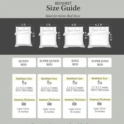 HAPPY HUES Beige 180 TC King Bedsheet with 2 Pillow Covers image 3