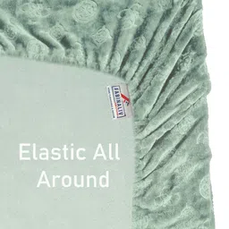 FABINALIV Green Geometric 300 TC Woollen King Size Fitted Bedsheet & 2 Pillow Covers image 5