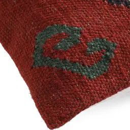 SANSKRUTIHOMES Red & Beige Ethnic Motifs Jute Cotton Square Cushion Covers image 3