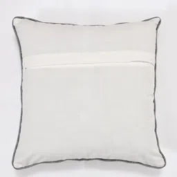 Clasiko White & Grey Set of 5 Floral Cotton Square Cushion Covers image 5