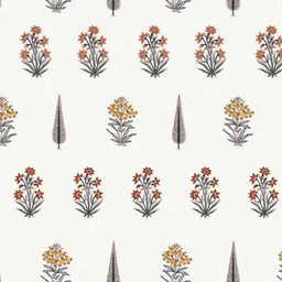 JAIPUR FABRIC White & Grey Floral Cotton 240 TC Double King Bedsheet with 2 Pillow Covers image 5