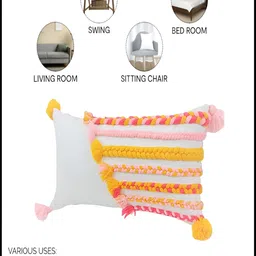 THROWPILLOW White & Yellow Rectangle Cushion Covers image 2