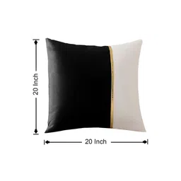 AEROHAVEN Black & White 2 Pieces Colourblocked Reversible Square Cushion Covers image 2