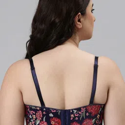 Enamor Blue Print Underwired Lightly Padded Medium Coverage Everyday Strapless Tshirt Bra image 3