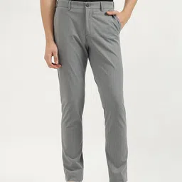 united colors of benetton Men Slim Fit Grey Polyester Trousers-picture-18