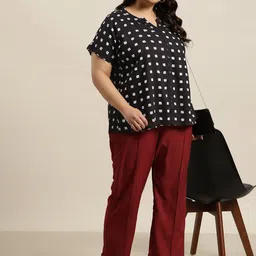 Sztori Plus Size Geometric Print Shirt Style Top image 5